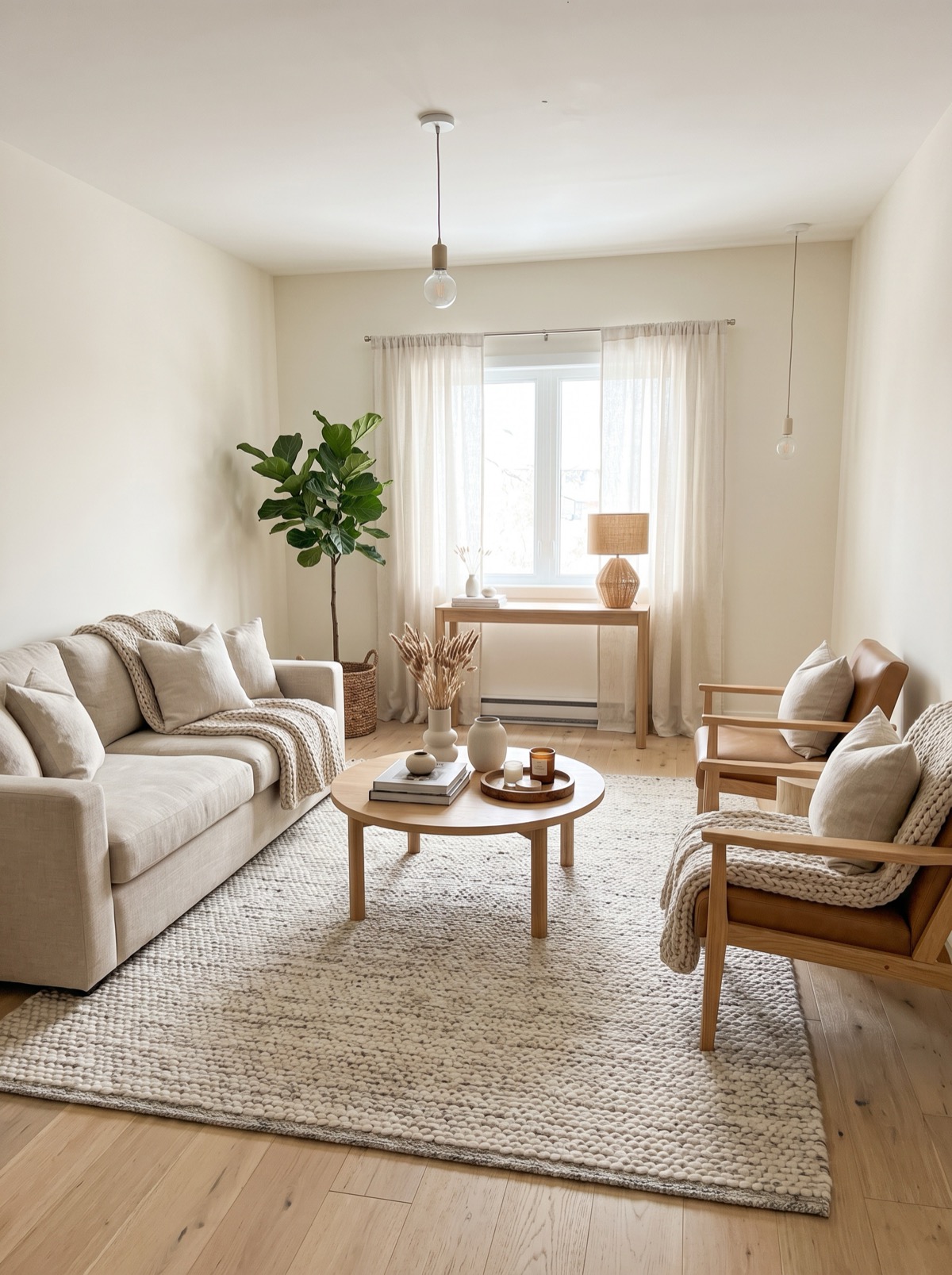 Living room after, Scandinavian style